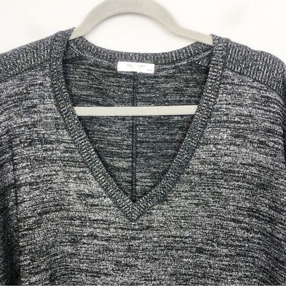 RAG & BONE | Avryl Gray/Black Heathered V-Neck Short Sleeve Tee Women’s Size XL - Picture 3 of 9